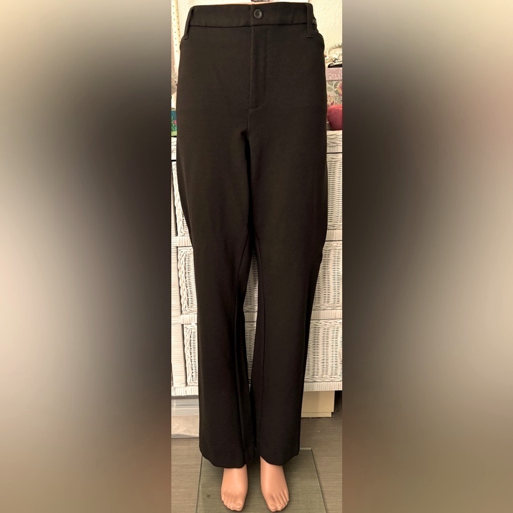 NYDJ Lift Tuck Technology pants Mid Rise Dark Chocolate Brown color Plus Size 16